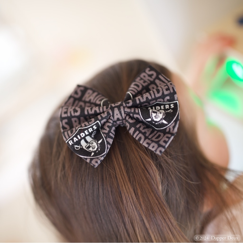 Handmade Sports Bow | Las Vegas Raiders Football Fans
